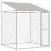 vidaXL Dog Cage with Roof Silver 200 x 200 x 258 cm Steel and PE