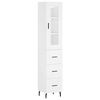 vidaXL Highboard White 34,5x34x180 cm Engineered Wood
