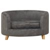 vidaXL Dog Sofa Grey 69x69x36 cm Plush
