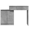 vidaXL Dressing Table with LED Concrete Grey 115x37x110.5 cm