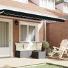 vidaXL Awning Valance Black 380 x 20 cm Canvas