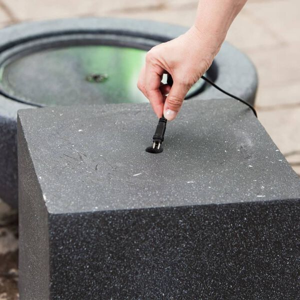 HEISSNER Terrace Fountain Cube 31x31x31 cm Black