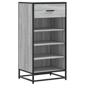 vidaXL Shoe Rack Grey Sonoma 48x38x97.5 cm Engineered Wood