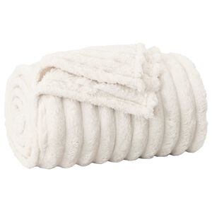 vidaXL Throw Blanket Cream 150 x 130 cm Fleece