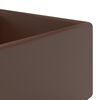 vidaXL Luxury Basin Overflow Square Matt Dark Brown 41x41 cm Ceramic