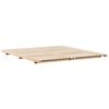 vidaXL Floor Bed Frame Brown 200 x 210 cm Solid pine wood