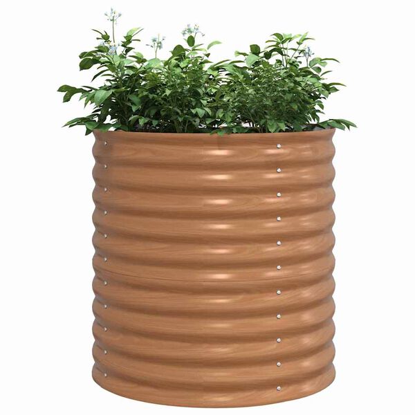 vidaXL Raised Bed Brown 80 x 80 x 81 cm Steel