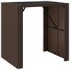 vidaXL Bar Table with Glass Top Brown 105x80x110 cm Poly Rattan