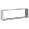 vidaXL Wall Cube Shelf 4 pcs Concrete Grey 80x15x26.5 cm Engineered Wood
