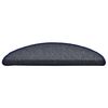 vidaXL Stair Mats 15 pcs 56x17x3 cm Dark Grey and Blue Half Round