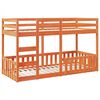 vidaXL Bunk Bed Wax Brown 90x200 cm Solid Wood Pine
