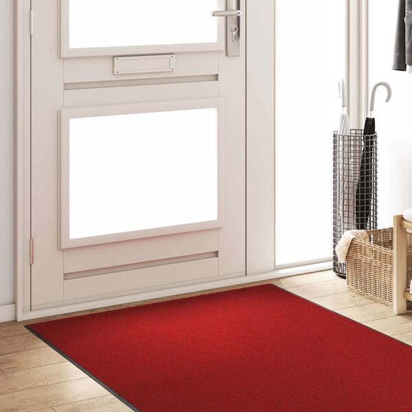 vidaXL Doormat Other Red and Black 120 x 350 cm Polyamide and PVC