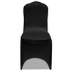 vidaXL Chair Cover Stretch Black 12 pcs