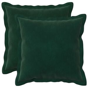 vidaXL Cushion with Pillow HOUTEN 2 pcs Dark Green Velvet
