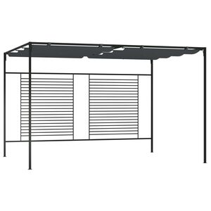 vidaXL Gazebo with Retractable Roof 4x3x2.3 m Anthracite 180 g/m&sup2;