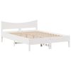 vidaXL Bed Frame without Mattress White 120x200 cm Solid Wood Pine