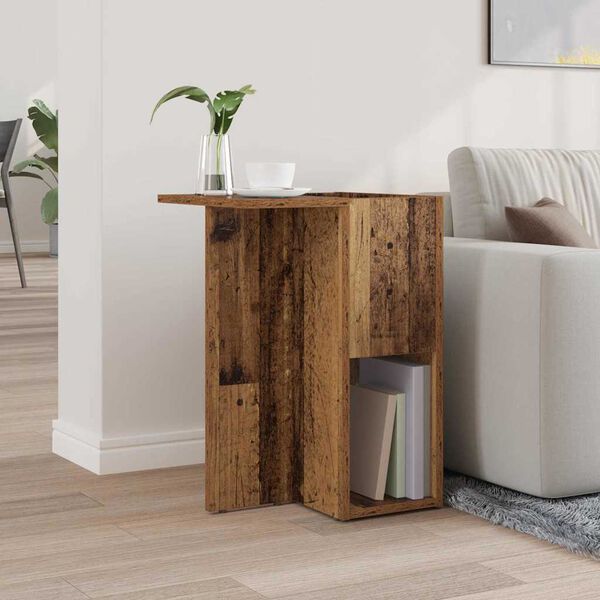 vidaXL End Table Old Wood 35 x 40 x 55 cm Engineered Wood