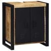 vidaXL Bathroom Furniture Set with Shelf 4 pcs Brown Soild Mango Wood
