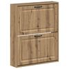 vidaXL Wall-Mounted Shoe Cabinet UTRECHT 71 x 17 x 86 cm Artisan Oak
