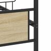 vidaXL Bed Frame without Mattress Sonoma Oak 140x190 cm Engineered Wood