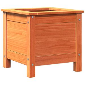 vidaXL Garden Planter Wax Brown 40 x 40 x 39 cm Solid Pine Wood