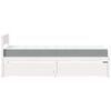 vidaXL Bed with Drawers and Mattress White 100x200 cm Solid Wood Pine