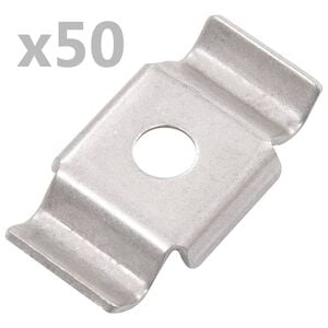 vidaXL Butterfly Fence Clips 50 pcs Stainless Steel