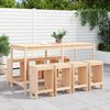 vidaXL 9 Piece Garden Bar Set Solid Wood Pine