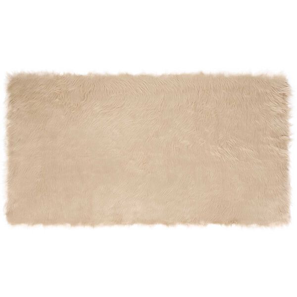 vidaXL Faux Sheepskin Rug Tafalla Beige 60 x 110 cm Polyester