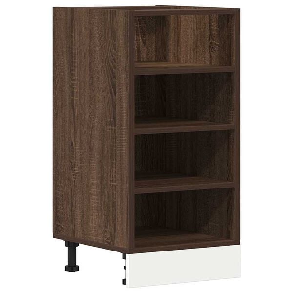 vidaXL Bottom Cabinet Riga Brown Oak 40x44.5x81.5 cm Engineered Wood