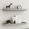 vidaXL Loggia Wall Shelves 2 pcs Concrete Grey 60x15x4 cm MDF