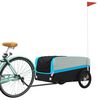 vidaXL Bike Trailer Black and Blue 45 kg Iron