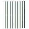 vidaXL Wire Mesh Fence with Flange Green 1.6x25 m