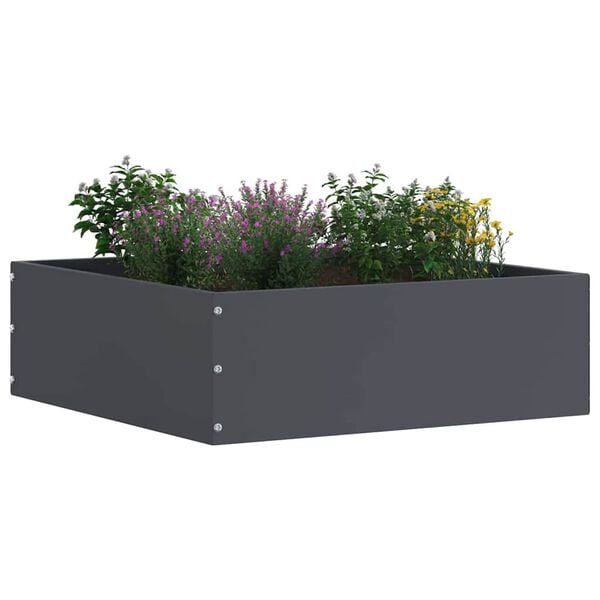 vidaXL Lawn Edging 6 pcs Anthracite 40 x 40 x 13 cm Steel