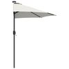 vidaXL Garden Parasol Half Sand 294 x 150 x 224 cm Fabric