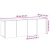 vidaXL TV Cabinets Wall-mounted 2 pcs Old Wood 60x30x41 cm