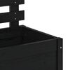 vidaXL Garden Planter with Rack Black 79x39.5x114 cm Solid Wood Pine