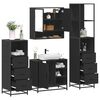 vidaXL 4&nbsp;Piece Bathroom Furniture Set&nbsp;Black Engineered Wood