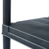 vidaXL Storage Shelf Racks 2 pcs Black 60x30x138 cm Plastic