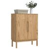 vidaXL Sideboard Wax Brown 70 x 30 x 70.5 cm Solid Pine Wood