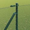 vidaXL Fence Post Green 10 x 1.6 m (13 mm mesh) Steel and PVC