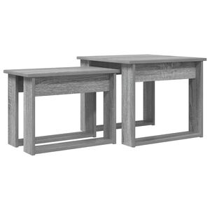 vidaXL Coffee Table Set 2 pcs Grey Sonoma 50 x 52 x 42 cm