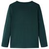 Kids' T-shirt with Long Sleeves Dark Green 92