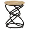 vidaXL End Table | Brown and Black | Solid mango wood | Medium | Durable