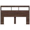 vidaXL Headboard Cabinet with LED Brown Oak 160x17x102 cm
