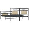 vidaXL Bed Frame without Mattress Sonoma Oak 140x190 cm Engineered Wood