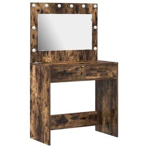vidaXL Dressing Table Smoked Oak 78.5 x 41 x 135 cm Engineered Wood