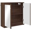vidaXL Bathroom Mirror Cabinet with Shelf Brown Oak 60 x 20 x 60 cm