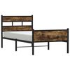 vidaXL Bed Frame without Mattress Smoked Oak 107x203 cm Engineered Wood
