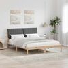 vidaXL Bed Frame with Headboard Brown 150 x 200 cm Solid Pine Wood